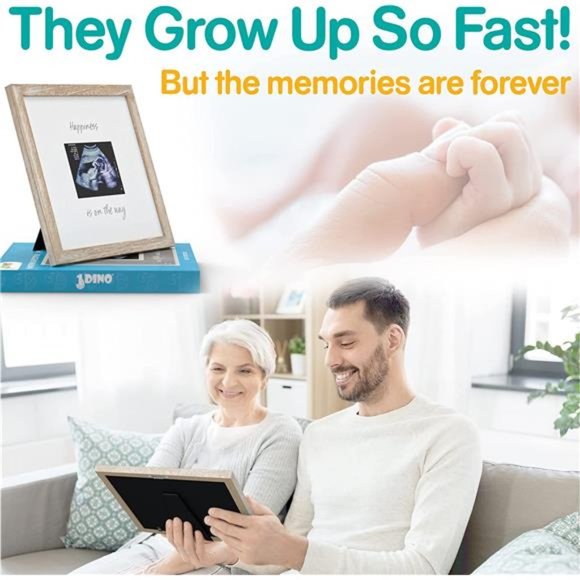 Baby Sonogram Keepsake Picture Frame, Large 10”x10” Rustic Wood  Frame - Picture 7 of 7